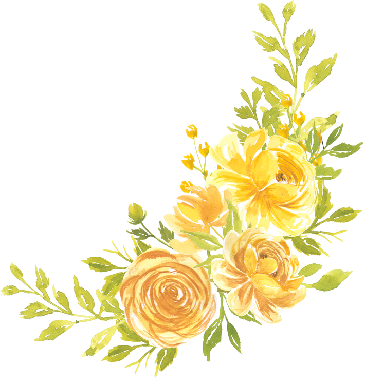 Flower Arrangement Flower Rose Yellow Watercolor